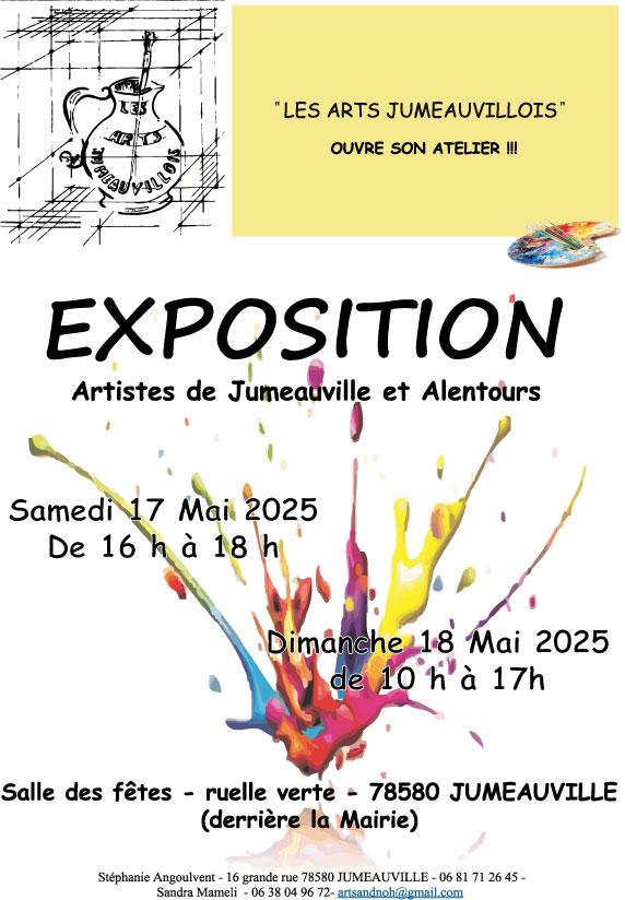 sortie à JUMEAUVILLE, Yvelines. EXPOSITION "LES ARTS JUMEAUVILLOIS" MAI 2025 Sortir à JUMEAUVILLE(Yvelines). JUMEAUVILLE.