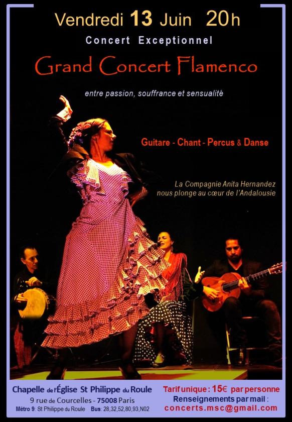 sortie à PARIS 08, Paris. GRAND CONCERT FLAMENCO Sortir à PARIS 08(Paris). PARIS 08.