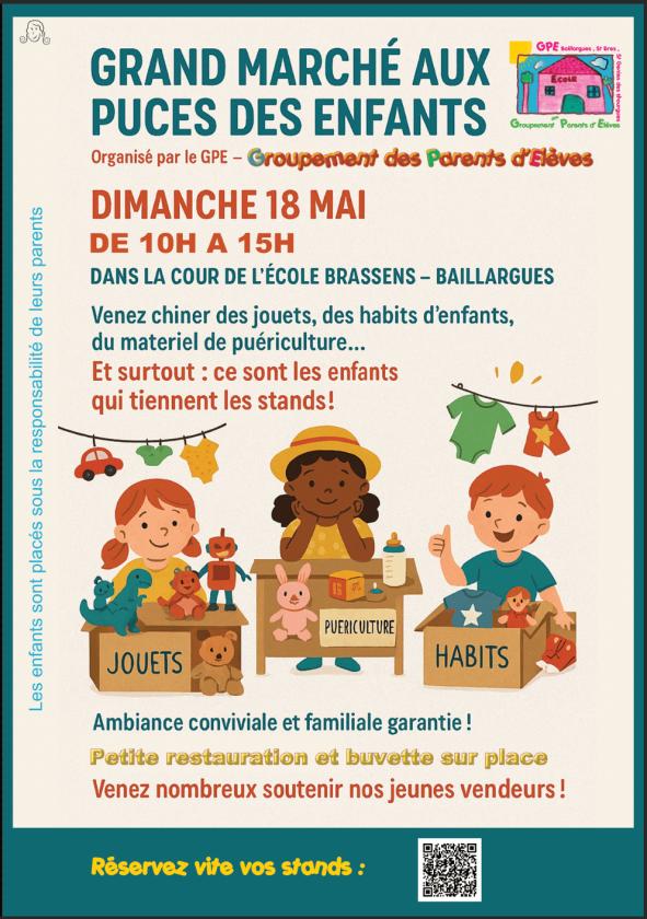 sortie à BAILLARGUES, Hérault. GRAND MARCHÉ AUX PUCES DES ENFANTS Sortir à BAILLARGUES(Hérault). BAILLARGUES.