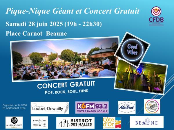 sortie à BEAUNE, Côte d'Or. PIQUE-NIQUE GÉANT ET CONCERT GRATUIT Sortir à BEAUNE(Côte d'Or). BEAUNE.