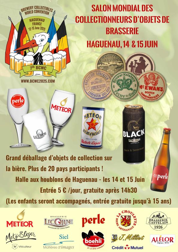sortie à HAGUENAU, Bas Rhin. MONDIAL DES COLLECTIONNEURS D'OBJET DE BRASSERIE Sortir à HAGUENAU(Bas Rhin). HAGUENAU.