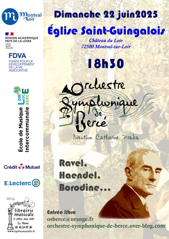 sortie à CHATEAU DU LOIR, Sarthe. ORCHESTRE SYMPHONIQUE DE BERCÉ - CONCERT 220625 Sortir à CHATEAU DU LOIR(Sarthe). CHATEAU DU LOIR.