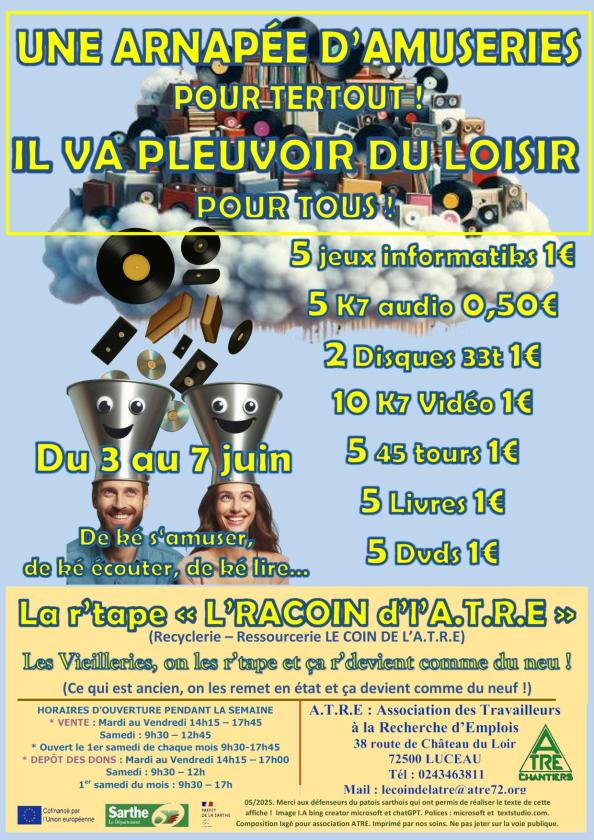 sortie à LUCEAU, Sarthe. IL VA PLEUVOIR DE LA CULTURE ET DU LOISIR ! Sortir à LUCEAU(Sarthe). LUCEAU.