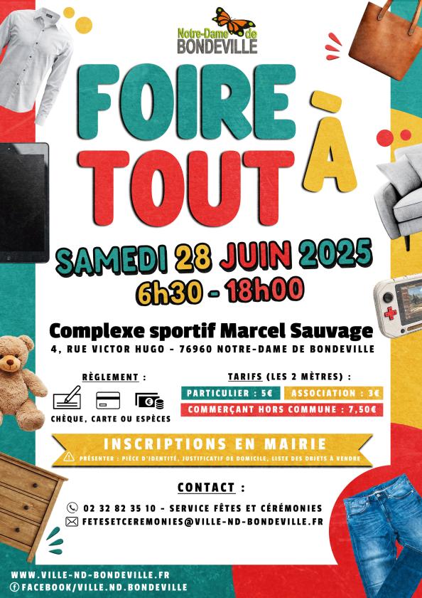 sortie à NOTRE DAME DE BONDEVILLE, Seine Maritime. FOIRE À TOUT À NOTRE-DAME DE BONDEVILLE Sortir à NOTRE DAME DE BONDEVILLE(Seine Maritime). NOTRE DAME DE BONDEVILLE.