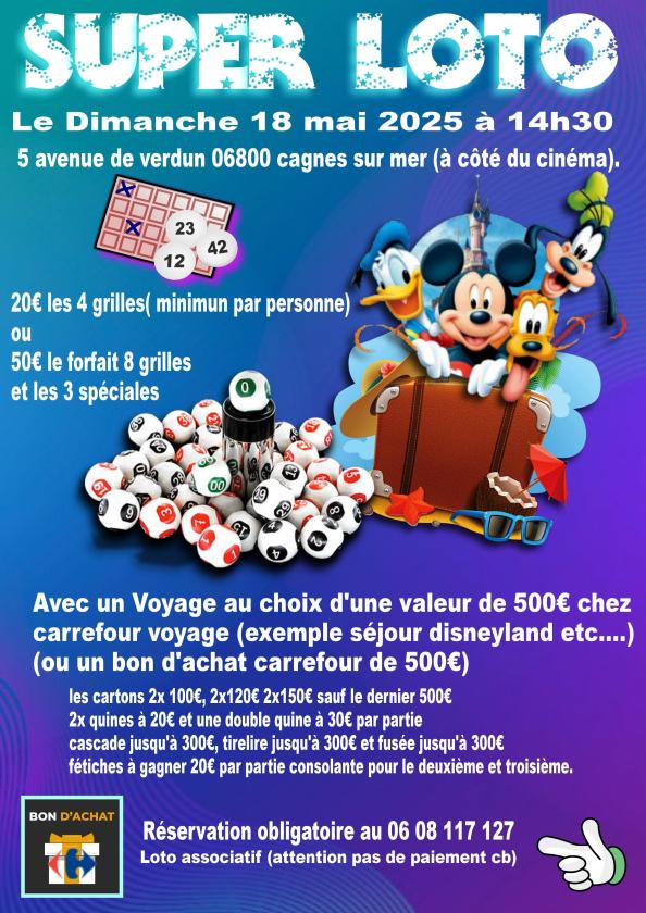 sortie à CAGNES SUR MER, Alpes Maritimes. GROS LOTO À L'ESPACE CENTRE À CAGNES Sortir à CAGNES SUR MER(Alpes Maritimes). CAGNES SUR MER.