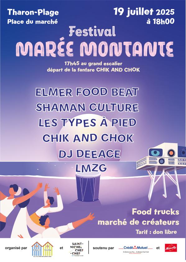 sortie à THARON PLAGE, Loire Atlantique. FESTIVAL MARÉE MONTANTE Sortir à THARON PLAGE(Loire Atlantique). THARON PLAGE.