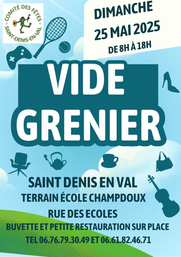 sortie à ST DENIS EN VAL, Loiret. VIDE GRENIER CHAMPDOUX Sortir à ST DENIS EN VAL(Loiret). ST DENIS EN VAL.