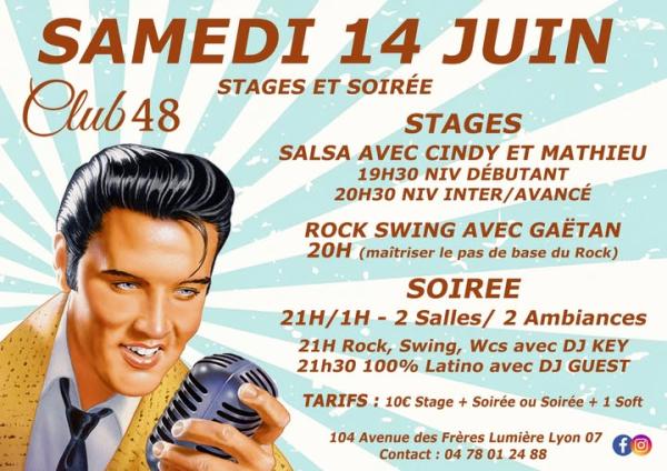 sortie à LYON, Rhône. STAGES & SOIRÉE ROCK, SWING & LATINO CLUB 48 Sortir à LYON(Rhône). LYON.