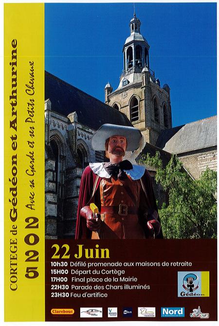 sortie à BOURBOURG, Nord. CORTÈGE DES GÉANTS GÉDÉON ET ARTHURINE Sortir à BOURBOURG(Nord). BOURBOURG.