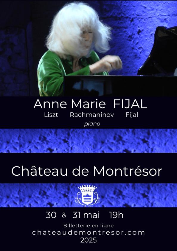 sortie à MONTRESOR, Indre et Loire. CONCERT PIANO ANNE MARIE FIJAL Sortir à MONTRESOR(Indre et Loire). MONTRESOR.