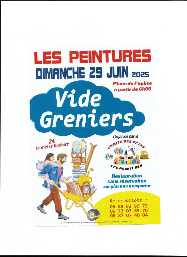 sortie à LES PEINTURES, Gironde. VIDE GRENIERS Sortir à LES PEINTURES(Gironde). LES PEINTURES.