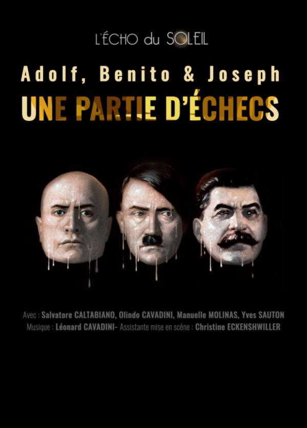 sortie à AVIGNON, Vaucluse. ADOLF, BENITO & JOSEPH, UNE PARTIE D'ÉCHECS Sortir à AVIGNON(Vaucluse). AVIGNON.