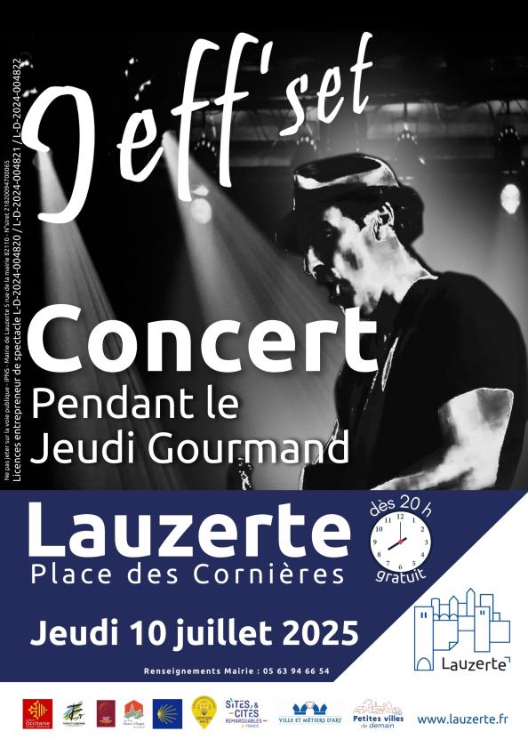 sortie à LAUZERTE, Tarn et Garonne. CONCERT JEFF'SET Sortir à LAUZERTE(Tarn et Garonne). LAUZERTE.
