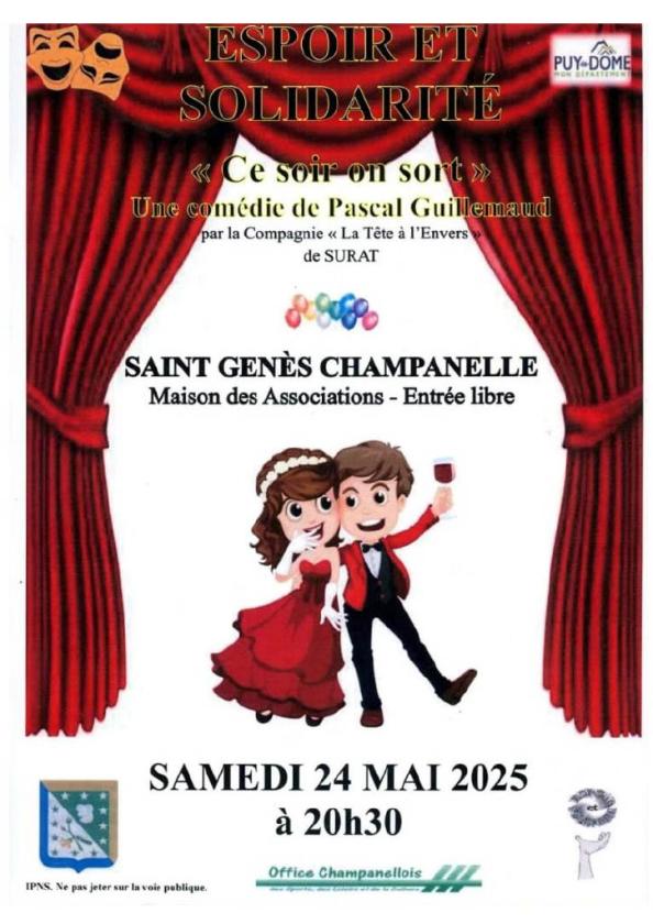 sortie à ST GENES CHAMPANELLE, Puy de Dôme. CE SOIR ON SORT Sortir à ST GENES CHAMPANELLE(Puy de Dôme). ST GENES CHAMPANELLE.