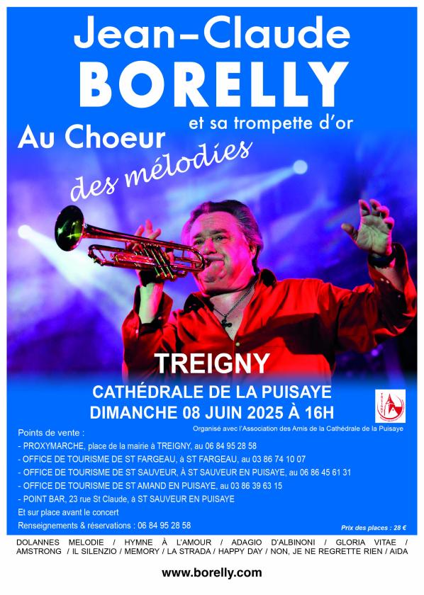 sortie à TREIGNY, Yonne. JEAN-CLAUDE BORELLY À LA CATHÉDRALE DE TREIGNY Sortir à TREIGNY(Yonne). TREIGNY.