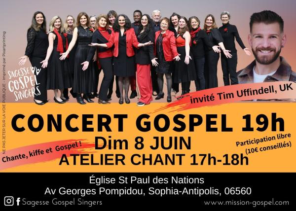 sortie à SOPHIA ANTIPOLIS, Alpes Maritimes. CONCERT GOSPEL SOPHIA ANTIPOLIS Sortir à SOPHIA ANTIPOLIS(Alpes Maritimes). SOPHIA ANTIPOLIS.