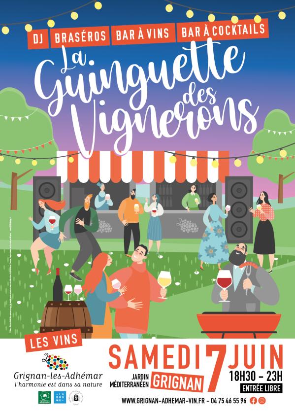 sortie à GRIGNAN, Drôme. LA GUINGUETTE DES VIGNERONS DE GRIGNAN (DRÔME) Sortir à GRIGNAN(Drôme). GRIGNAN.
