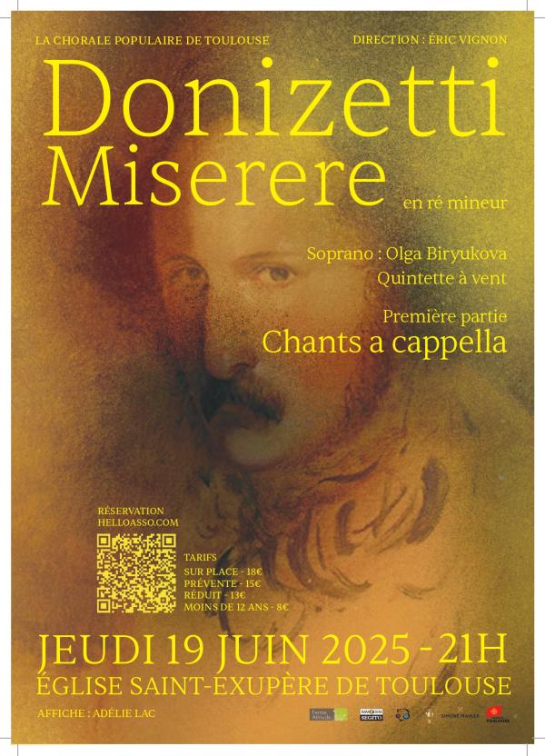 sortie à TOULOUSE, Haute Garonne. MISERERE DE DONIZETTI Sortir à TOULOUSE(Haute Garonne). TOULOUSE.