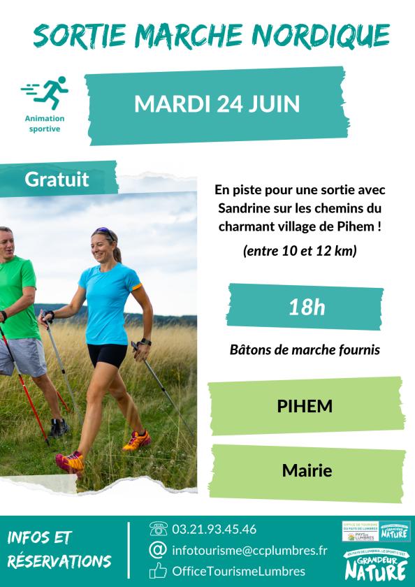 sortie à PIHEM, Pas de Calais. SORTIE MARCHE NORDIQUE Sortir à PIHEM(Pas de Calais). PIHEM.