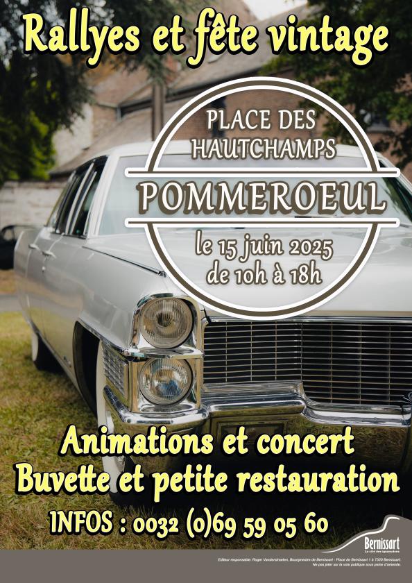 sortie à POMMEREUIL, Nord. RALLYE & FÊTE VINTAGE Sortir à POMMEREUIL(Nord). POMMEREUIL.