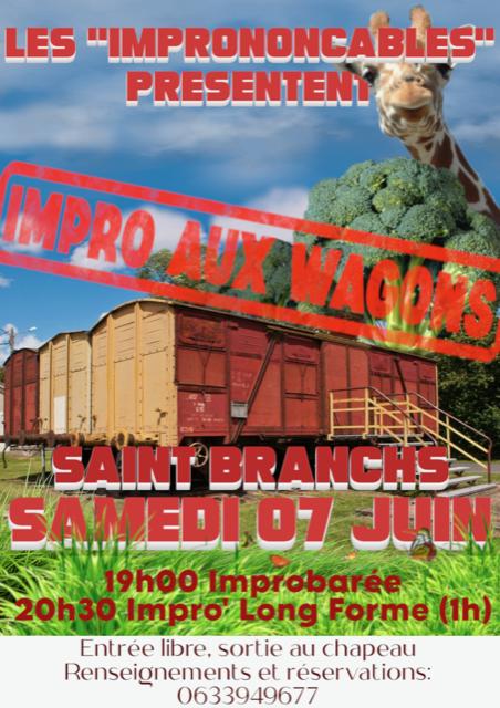 sortie à ST BRANCHS, Indre et Loire. SOIREE IMPRO Sortir à ST BRANCHS(Indre et Loire). ST BRANCHS.