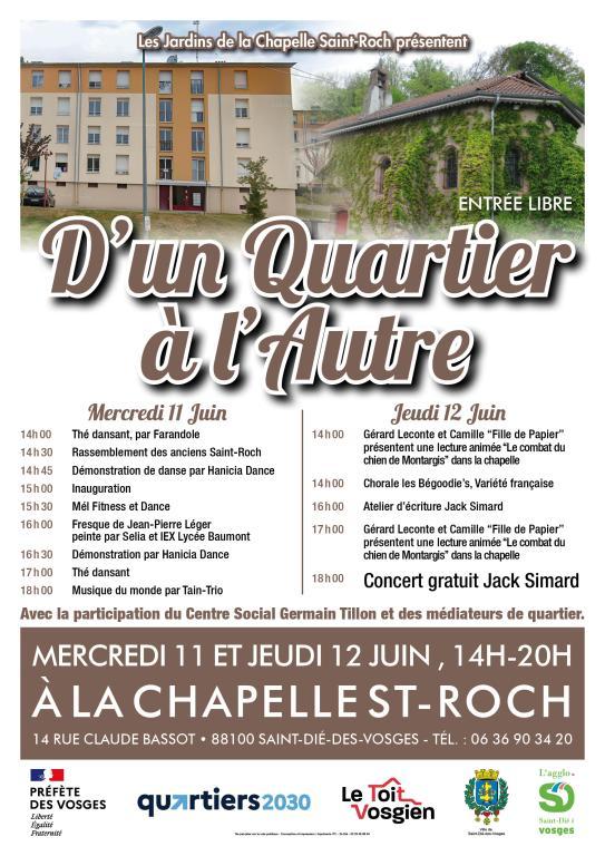 sortie à ST DIE DES VOSGES, Vosges. D'UN QUARTIER À L'AUTRE Sortir à ST DIE DES VOSGES(Vosges). ST DIE DES VOSGES.
