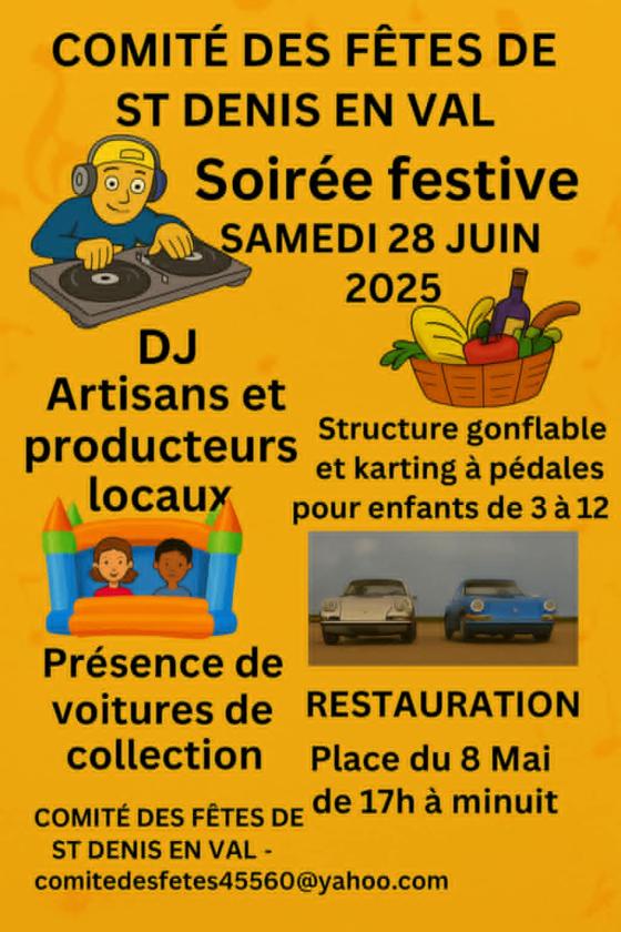 sortie à ST DENIS EN VAL, Loiret. SOIREE FESTIVE MUSICALE Sortir à ST DENIS EN VAL(Loiret). ST DENIS EN VAL.