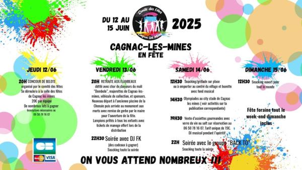 sortie à CAGNAC LES MINES, Tarn. FÊTE DU VILLAGE Sortir à CAGNAC LES MINES(Tarn). CAGNAC LES MINES.