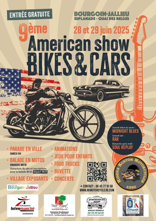 sortie à BOURGOIN JALLIEU, Isère. AMERICAN SHOW BIKES & CARS Sortir à BOURGOIN JALLIEU(Isère). BOURGOIN JALLIEU.