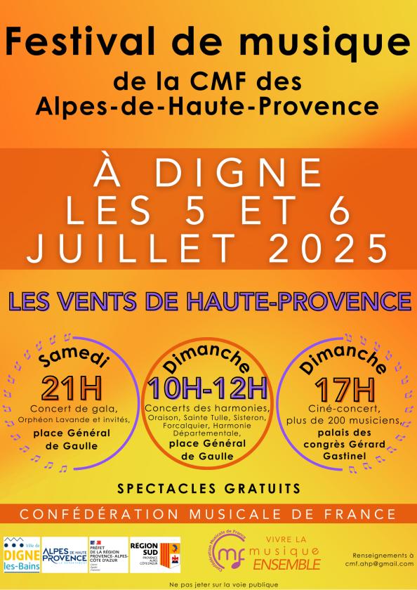 sortie à DIGNE LES BAINS, Alpes de Hte Provence. FESTIVAL LES VENTS DE HAUTE PROVENCE Sortir à DIGNE LES BAINS(Alpes de Hte Provence). DIGNE LES BAINS.