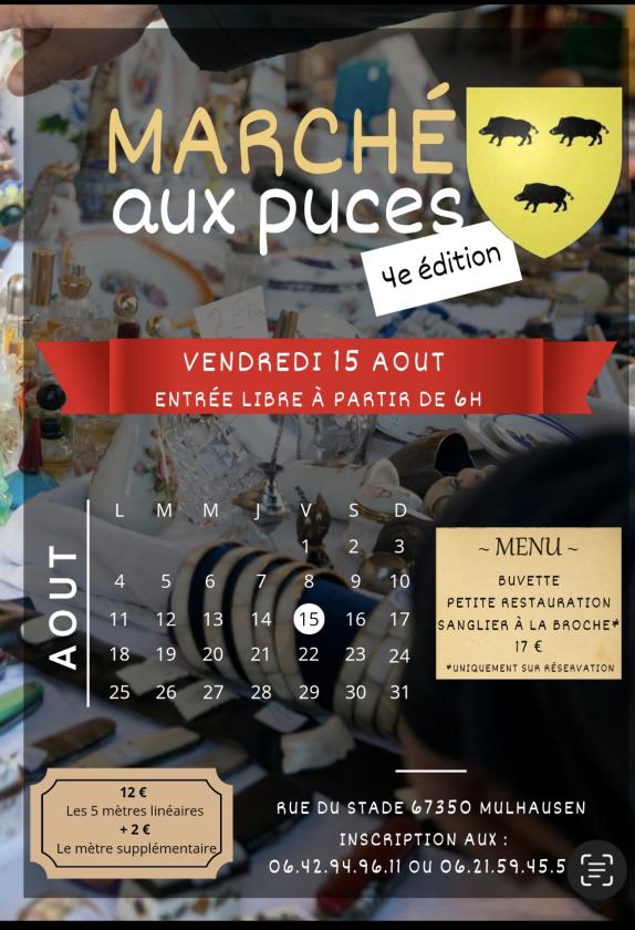 sortie à MULHAUSEN, Bas Rhin. MARCHÉ AUX PUCES DU FC MULHAUSEN Sortir à MULHAUSEN(Bas Rhin). MULHAUSEN.