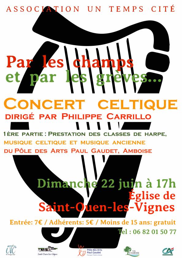 sortie à ST OUEN LES VIGNES, Indre et Loire. PAR LES CHAMPS ET PAR LES GRÈVES, CONCERT CELTIQUE Sortir à ST OUEN LES VIGNES(Indre et Loire). ST OUEN LES VIGNES.