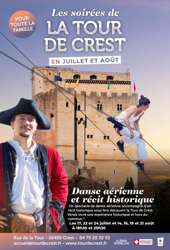 sortie à CREST, Drôme. LES SOIRÉES DE LA TOUR DE CREST Sortir à CREST(Drôme). CREST.