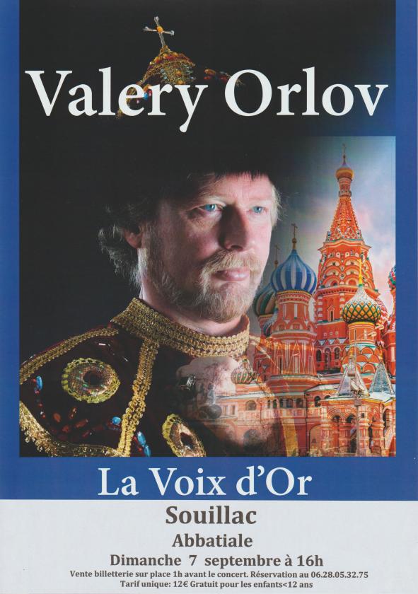 sortie à SOUILLAC, Lot. VALERY ORLOV- LES PLUS BEAUX CHANTS SLAVES Sortir à SOUILLAC(Lot). SOUILLAC.