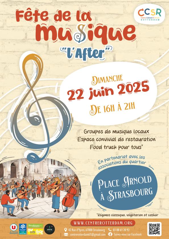 sortie à STRASBOURG, Bas Rhin. FÊTE DE LA MUSIQUE : L'AFTER Sortir à STRASBOURG(Bas Rhin). STRASBOURG.