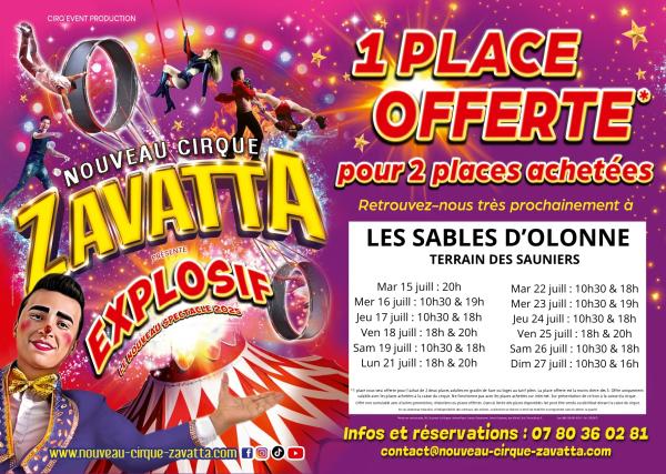 sortie à LES SABLES D OLONNE, Vendée. NOUVEAU CIRQUE ZAVATTA Sortir à LES SABLES D OLONNE(Vendée). LES SABLES D OLONNE.