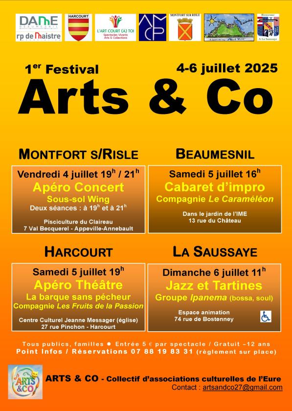 sortie à LA SAUSSAYE, Eure. FESTIVAL ARTS & CO / LA SAUSSAYE Sortir à LA SAUSSAYE(Eure). LA SAUSSAYE.