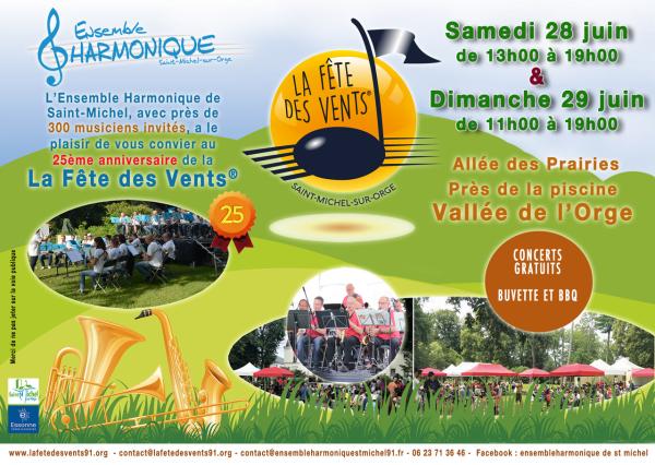 sortie à ST MICHEL SUR ORGE, Essonne. LA FÊTE DES VENTS - 25 ANS Sortir à ST MICHEL SUR ORGE(Essonne). ST MICHEL SUR ORGE.