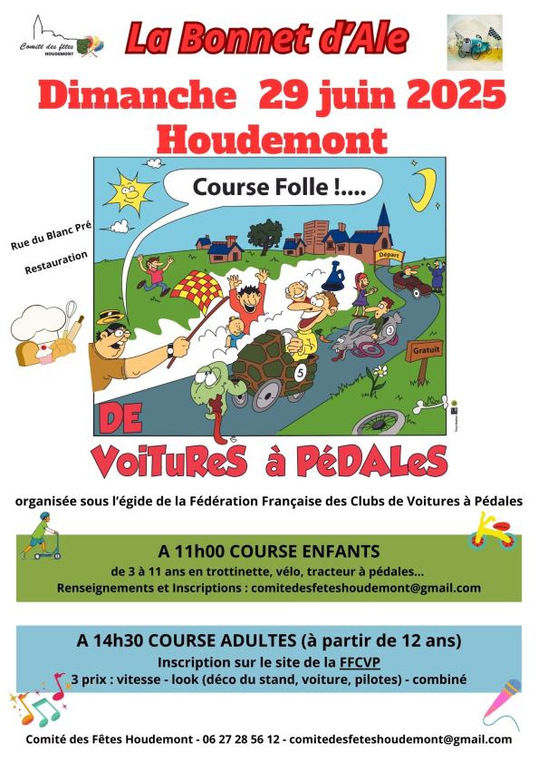sortie à HOUDEMONT, Meurthe et Moselle. LA BONNET D'ALE - COURSE DE VOITURES À PÉDALES Sortir à HOUDEMONT(Meurthe et Moselle). HOUDEMONT.