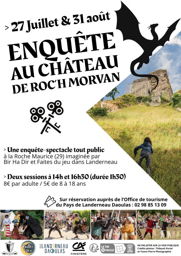 sortie à LA ROCHE MAURICE, Finistère. ENQUÊTE AU CHÂTEAU DE ROC'H MORVAN Sortir à LA ROCHE MAURICE(Finistère). LA ROCHE MAURICE.