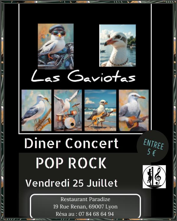 sortie à LYON, Rhône. DINER CONCERT POP ROCK Sortir à LYON(Rhône). LYON.