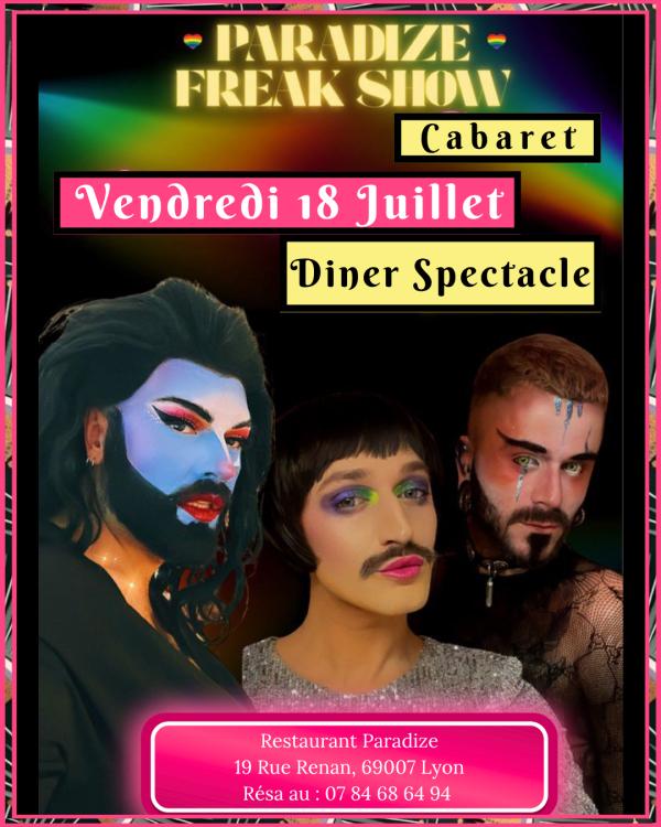sortie à LYON, Rhône. CABARET PARADIZE FREAK SHOW Sortir à LYON(Rhône). LYON.