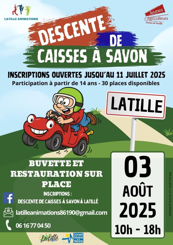 sortie à LATILLE, Vienne. DESCENTE DE CAISSES À SAVON À LATILLÉ Sortir à LATILLE(Vienne). LATILLE.