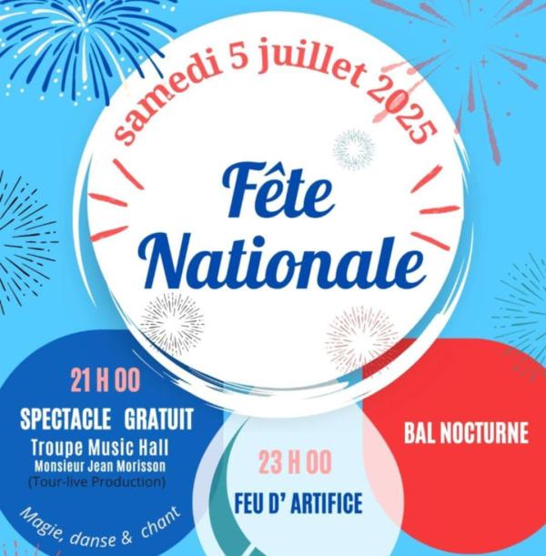 sortie à POUANT, Vienne. FÊTE NATIONALE SPECTACLE GRATUIT+FEU D'ARTIFICE Sortir à POUANT(Vienne). POUANT.
