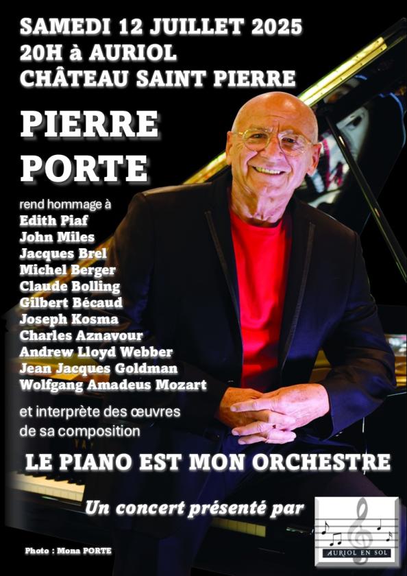 sortie à AURIOL, Bouches du Rhône. CONCERT PIERRE PORTE Sortir à AURIOL(Bouches du Rhône). AURIOL.