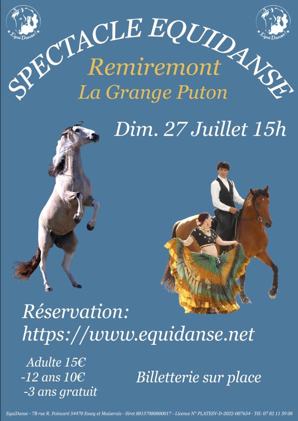sortie à REMIREMONT, Vosges. SPECTACLE EQUIDANSE Sortir à REMIREMONT(Vosges). REMIREMONT.