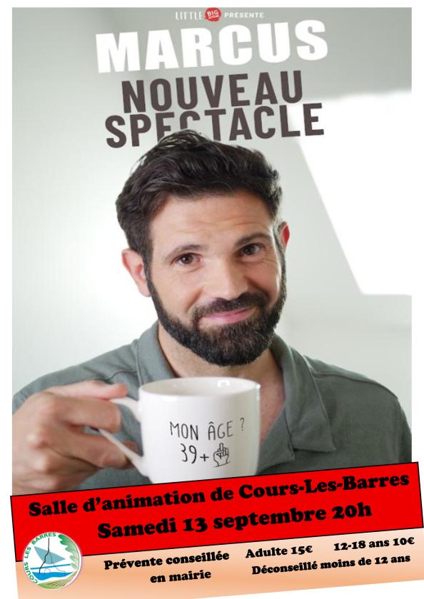sortie à COURS LES BARRES, Cher. SPECTACLE HUMOUR Sortir à COURS LES BARRES(Cher). COURS LES BARRES.