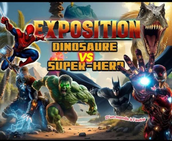 sortie à LE QUESNOY, Nord. EXPOSITION DE DINOSAURES VS SUPER-HÉROS Sortir à LE QUESNOY(Nord). LE QUESNOY.