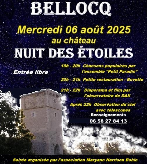 sortie à BELLOCQ, Pyrénées Atlantiques. NUIT DES ETOILES Sortir à BELLOCQ(Pyrénées Atlantiques). BELLOCQ.