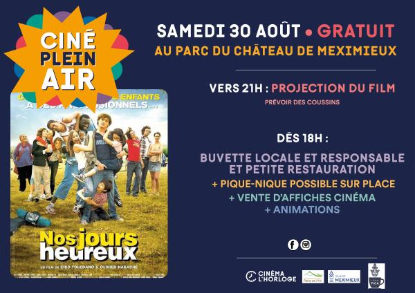 sortie à MEXIMIEUX, Ain. CINÉ PLEIN AIR 2025 Sortir à MEXIMIEUX(Ain). MEXIMIEUX.